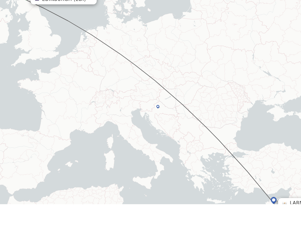 Direct (nonstop) flights from Edinburgh to Larnaca schedules