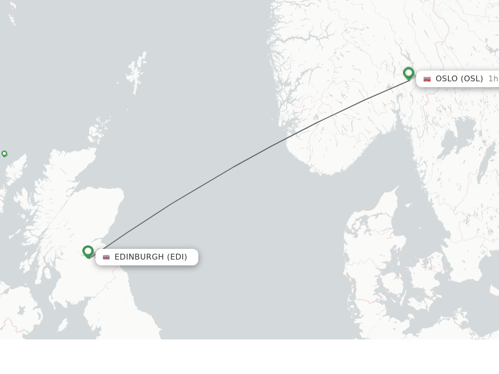 Direct (nonstop) flights from Edinburgh to Oslo schedules