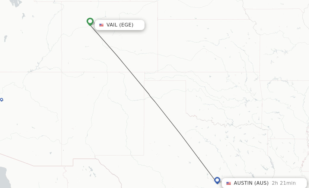 Direct (nonstop) flights from Vail to Austin schedules