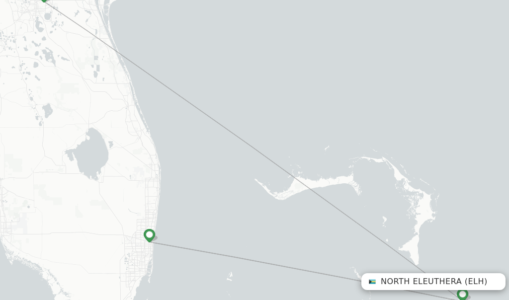 Silver Airways flights from North Eleuthera, ELH