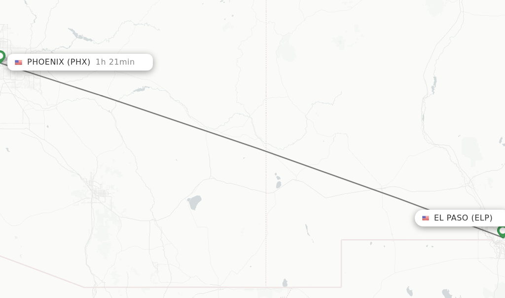 Direct (nonstop) flights from El Paso to Phoenix schedules