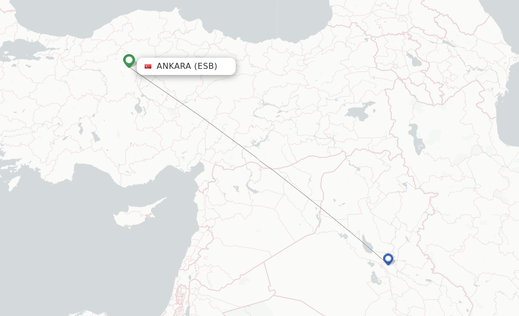 Fly Baghdad flights from Ankara, ESB