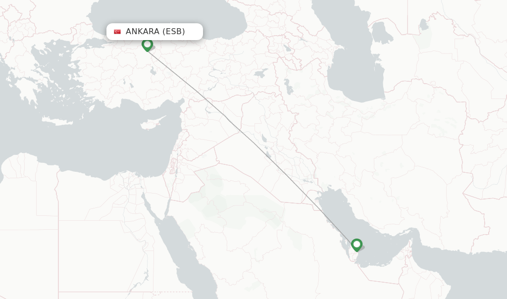 Qatar Airways flights from Ankara, ESB
