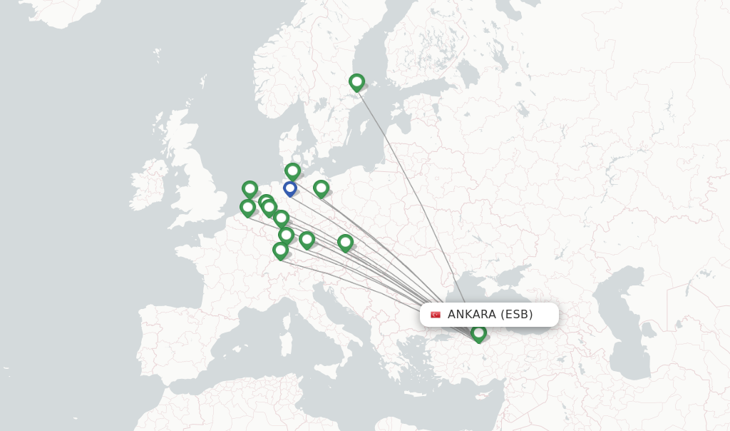 SunExpress flights from Ankara, ESB