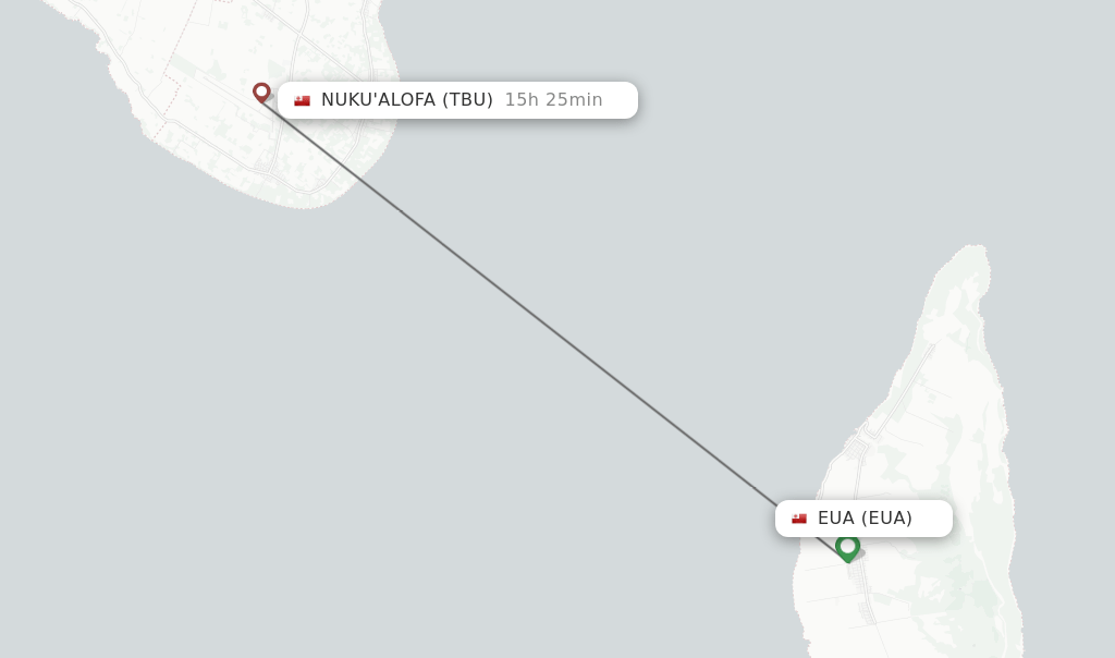 Direct (nonstop) flights from Nuku'alofa to Eua schedules