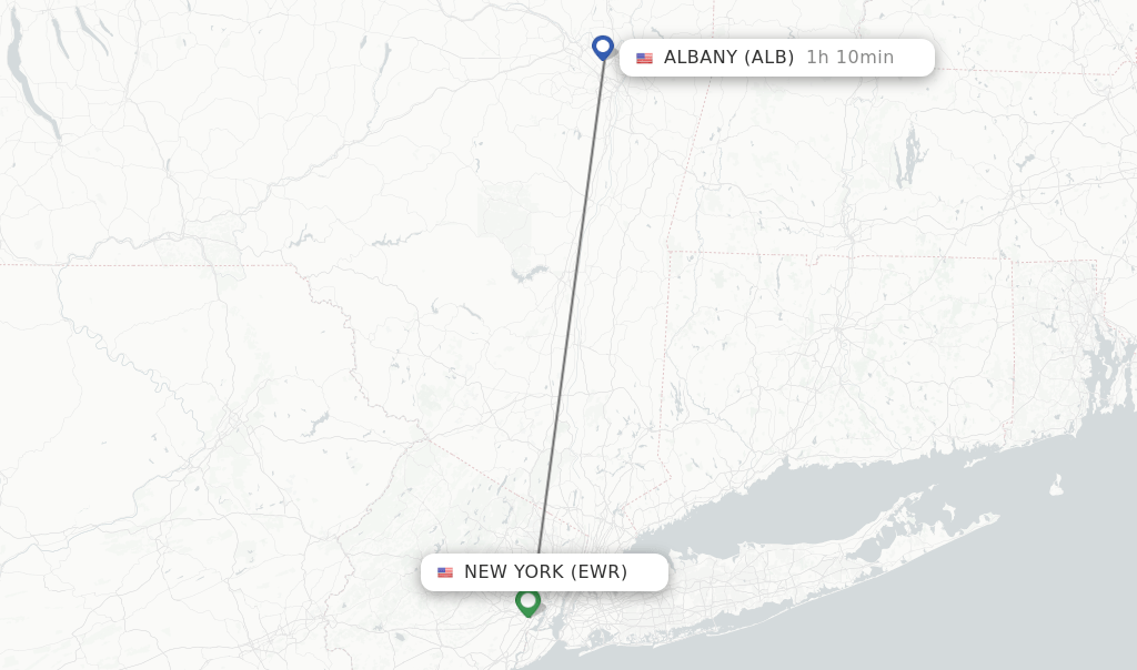 Direct (nonstop) flights from New York to Albany schedules