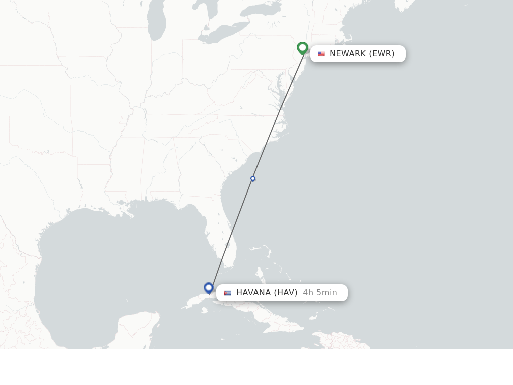Direct (nonstop) flights from New York to Havana schedules