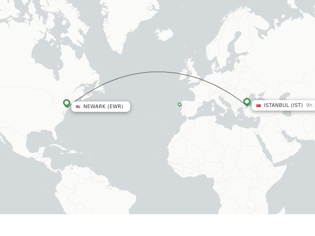 Direct (nonstop) flights from New York to Istanbul schedules