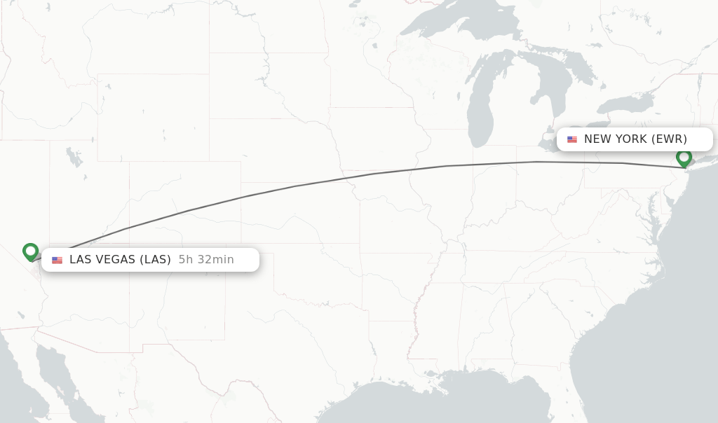 Direct (nonstop) flights from New York to Las Vegas schedules