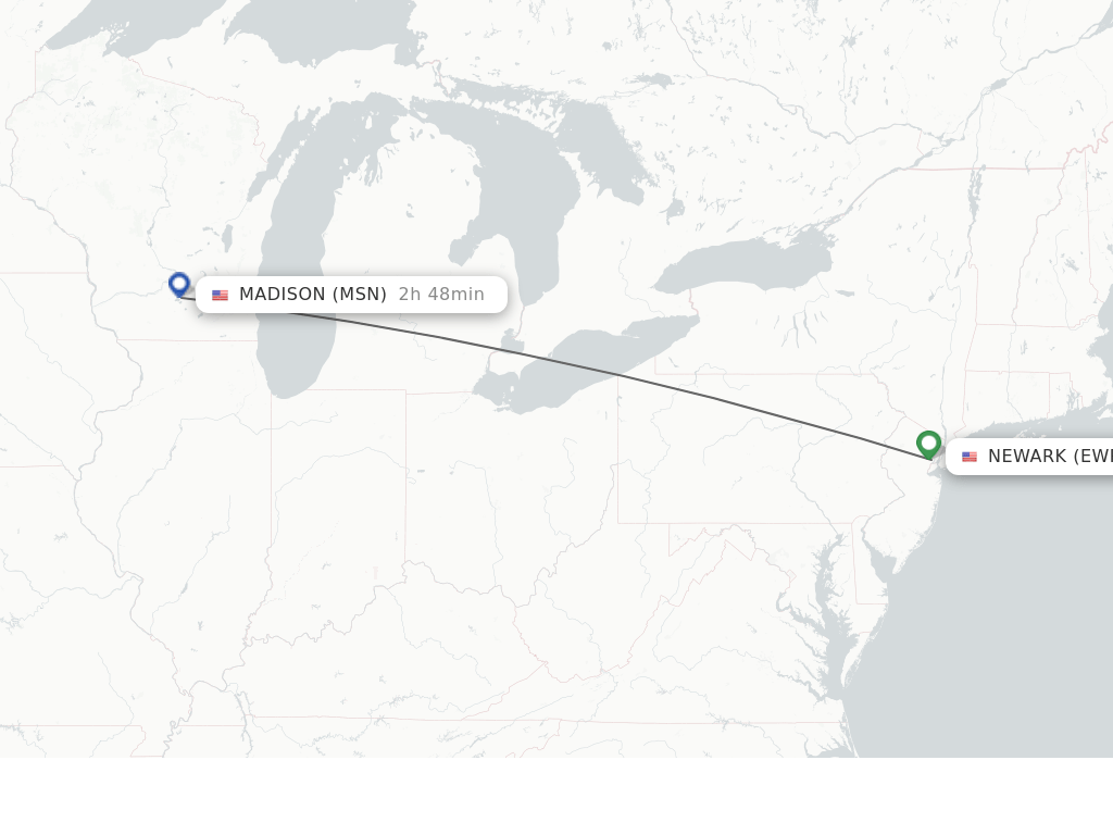 Direct (nonstop) flights from New York to Madison schedules