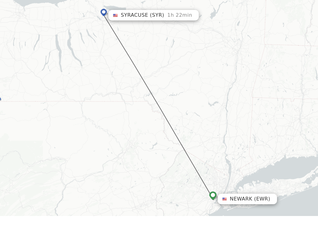 Direct (nonstop) flights from New York to Syracuse schedules