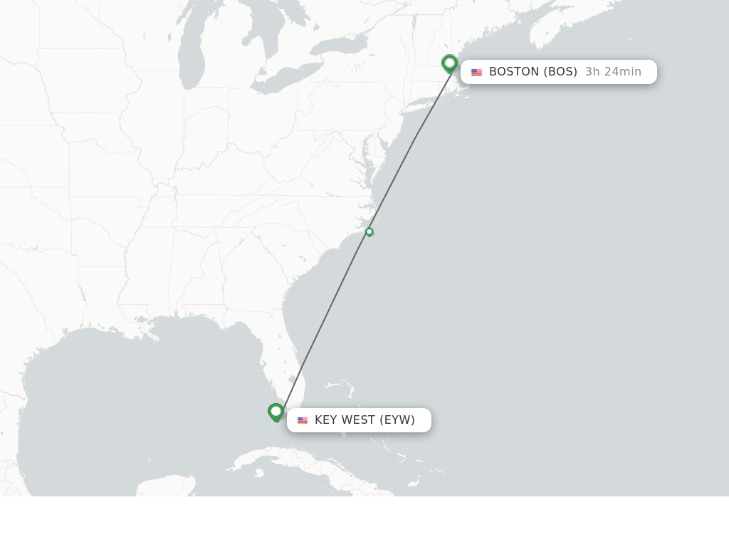 Direct (nonstop) flights from Key West to Boston schedules