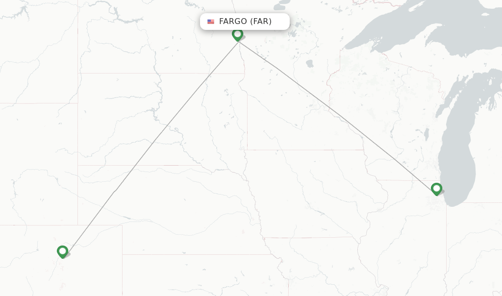 United flights from Fargo, FAR