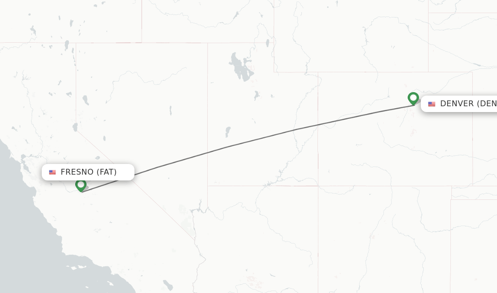 Direct (nonstop) flights from Fresno to Denver schedules