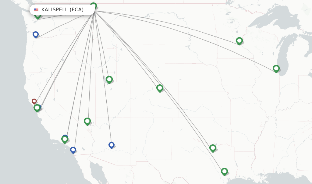 American Airlines flights from Kalispell, FCA