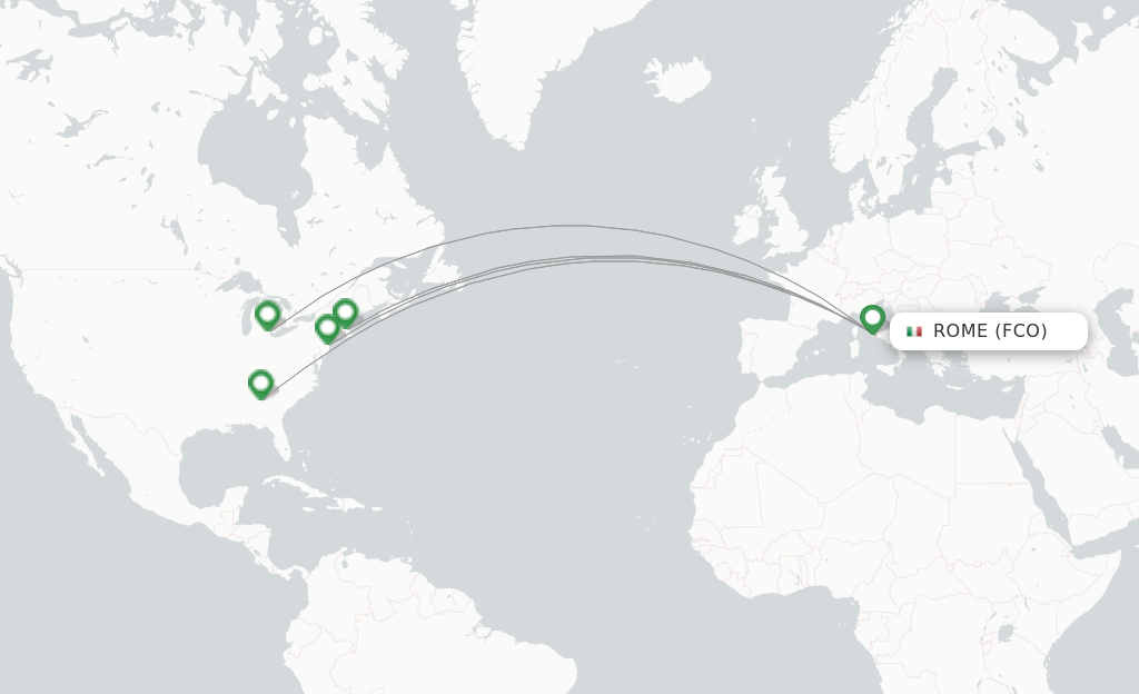 Delta flights from Rome, FCO