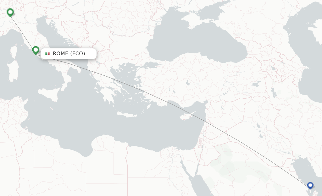 Gulf Air flights from Rome, FCO