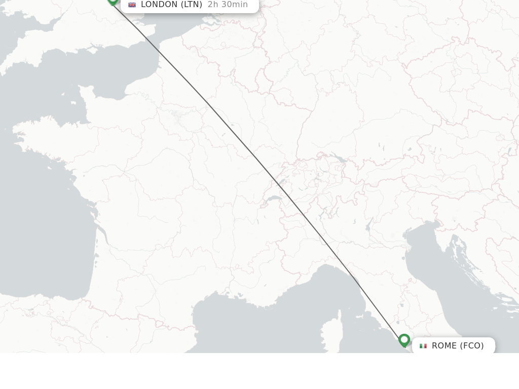 Direct (nonstop) flights from Rome to London schedules