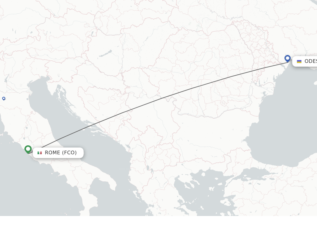 Direct (nonstop) flights from Rome to Odessa schedules