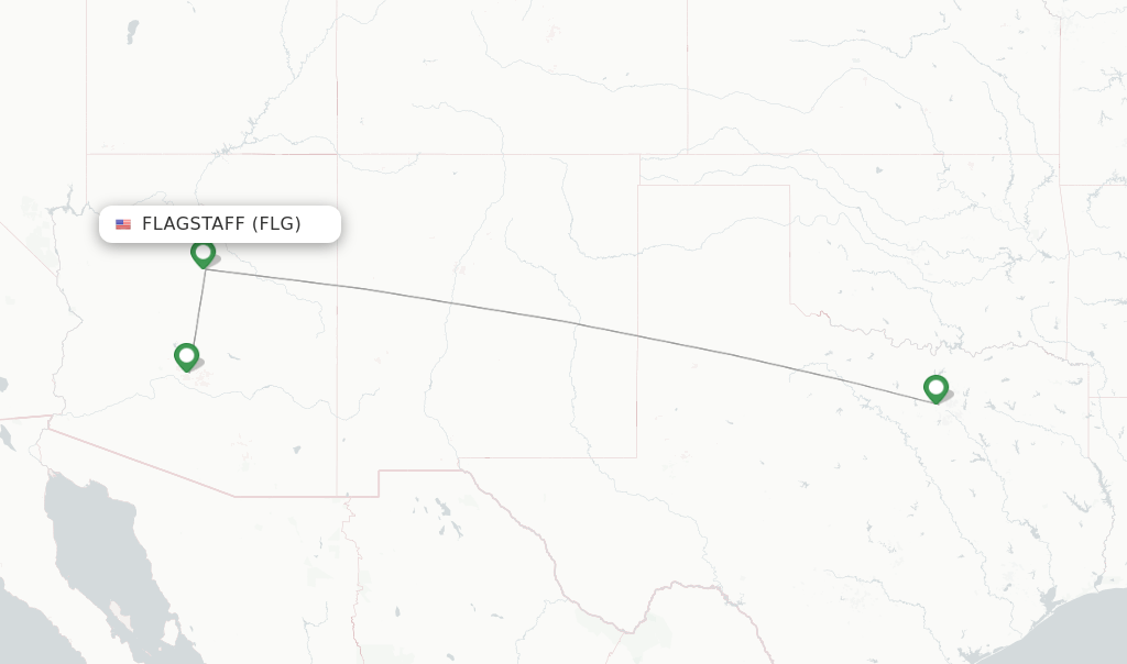 Direct (nonstop) flights from Flagstaff Pulliam Airport (FLG