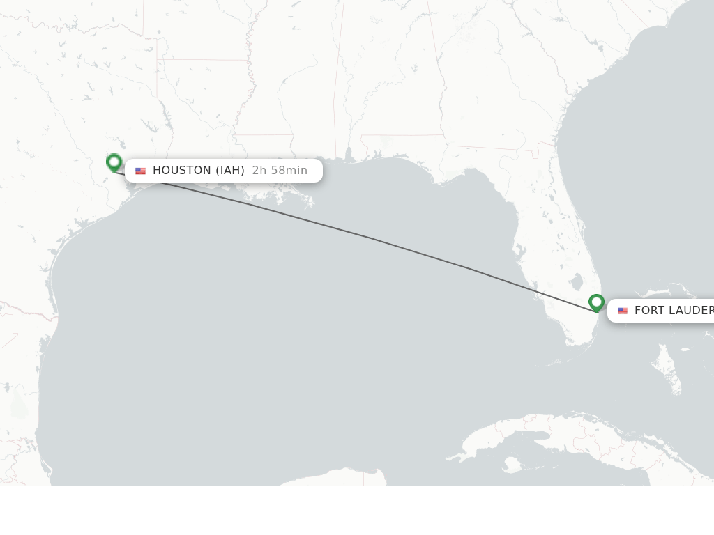 Direct (nonstop) flights from Fort Lauderdale to Houston schedules