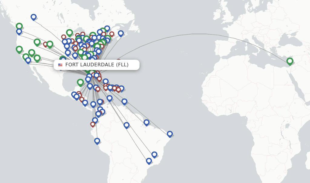 Direct (nonstop) flights from Fort Lauderdale to Jacksonville