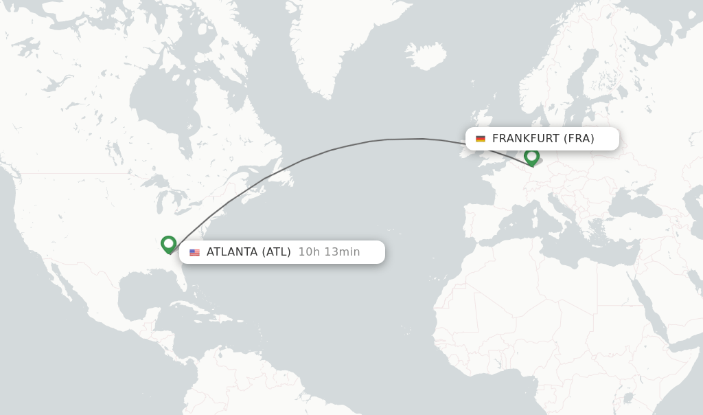 Direct (nonstop) flights from Frankfurt to Atlanta schedules