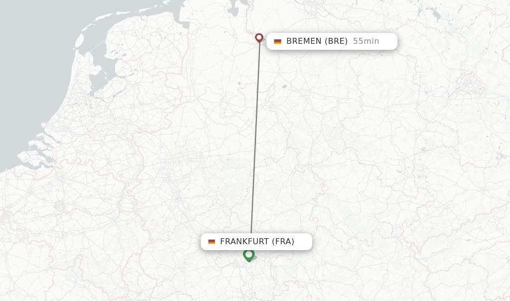 Direct (nonstop) flights from Frankfurt to Bremen schedules