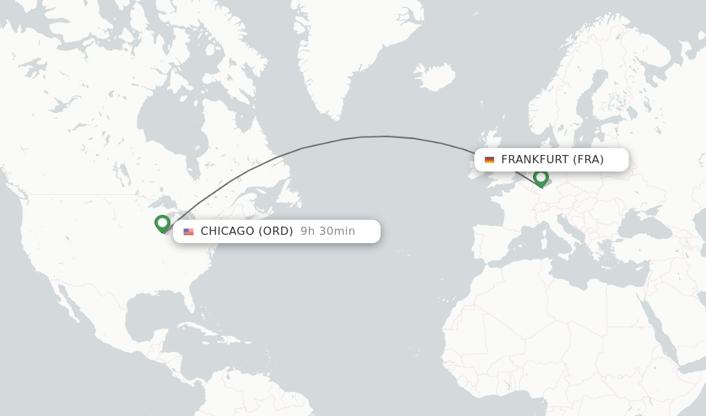 Direct (nonstop) flights from Frankfurt to Chicago schedules