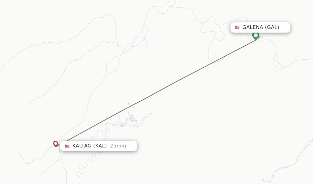 Direct (nonstop) flights from Galena to Kaltag schedules