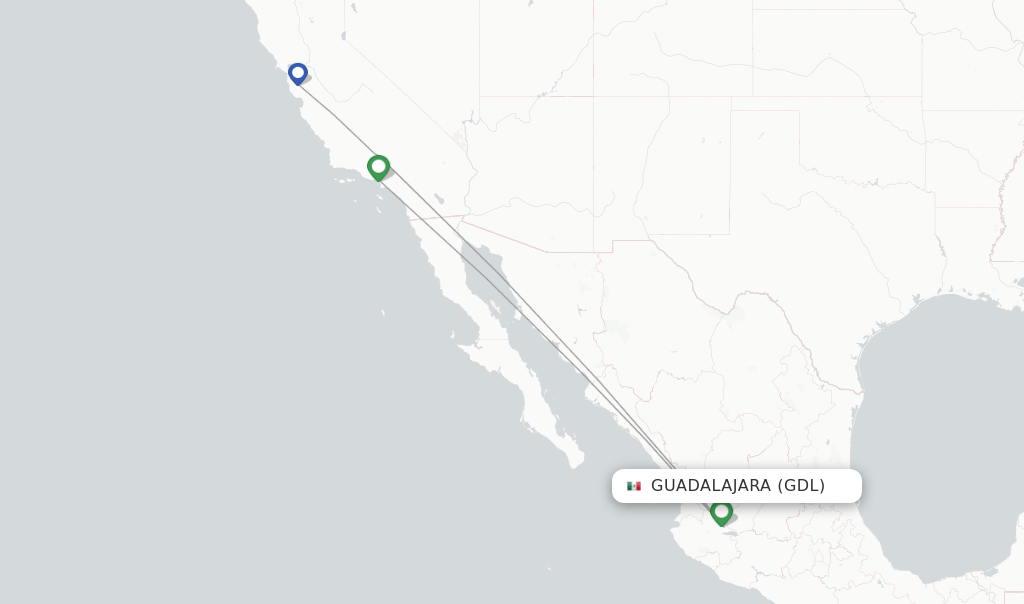 Alaska Airlines flights from Guadalajara, GDL