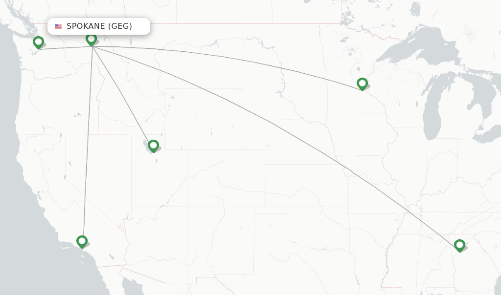 Delta flights from Spokane, GEG
