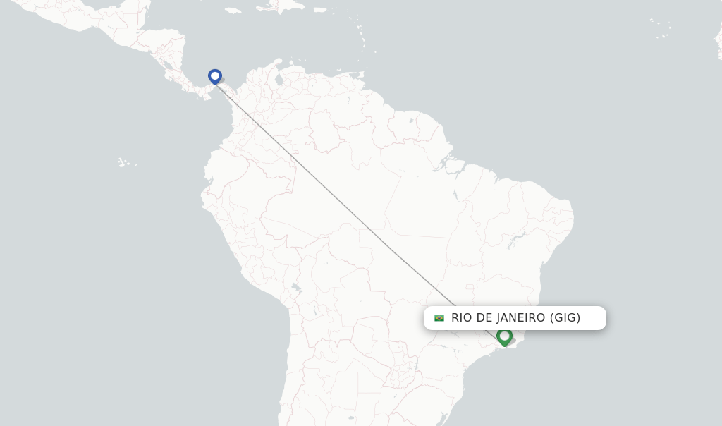 Copa Airlines flights from Rio De Janeiro, GIG