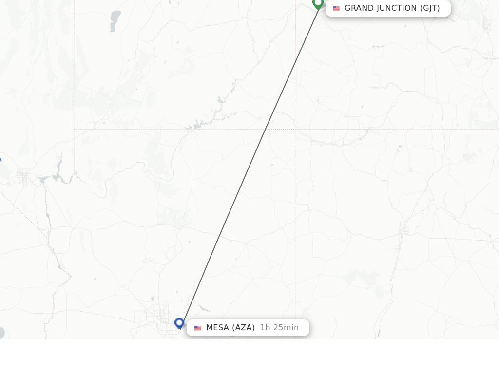 Direct (nonstop) flights from Grand Junction to Mesa schedules