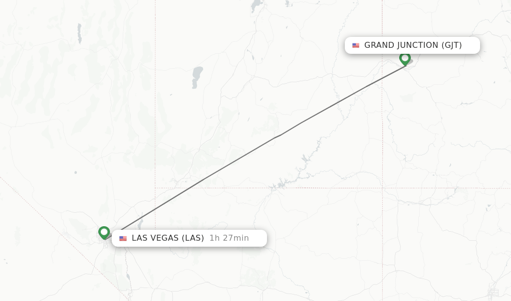 Direct (nonstop) flights from Grand Junction to Las Vegas schedules