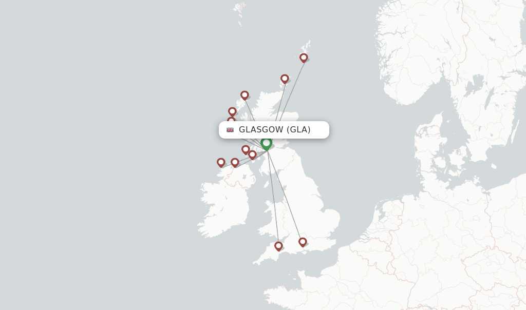 Loganair flights from Glasgow, GLA