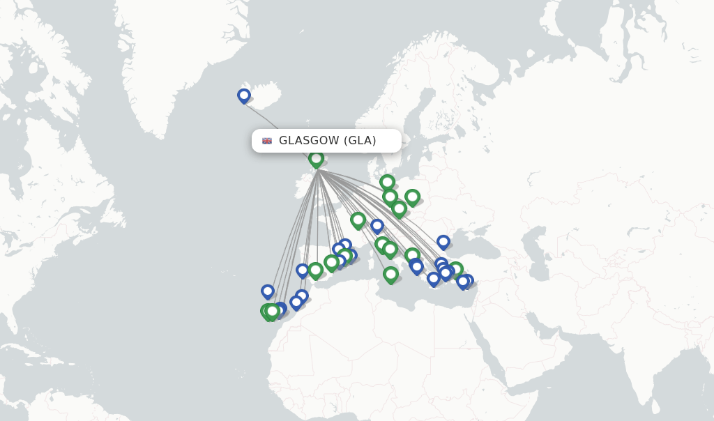 Jet2 flights from Glasgow, GLA