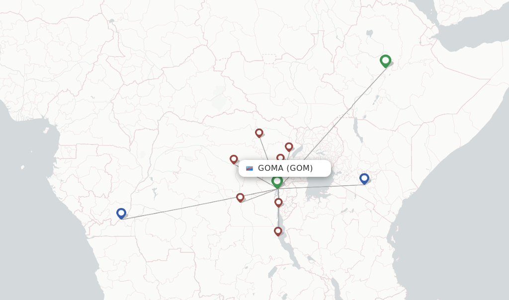 Direct (nonstop) flights from Goma to Jeddah schedules
