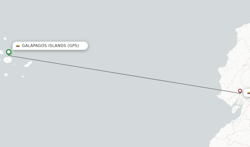 Direct (nonstop) flights from Galapagos Islands to Guayaquil