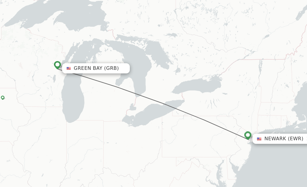 Direct (nonstop) flights from Green Bay to New York schedules
