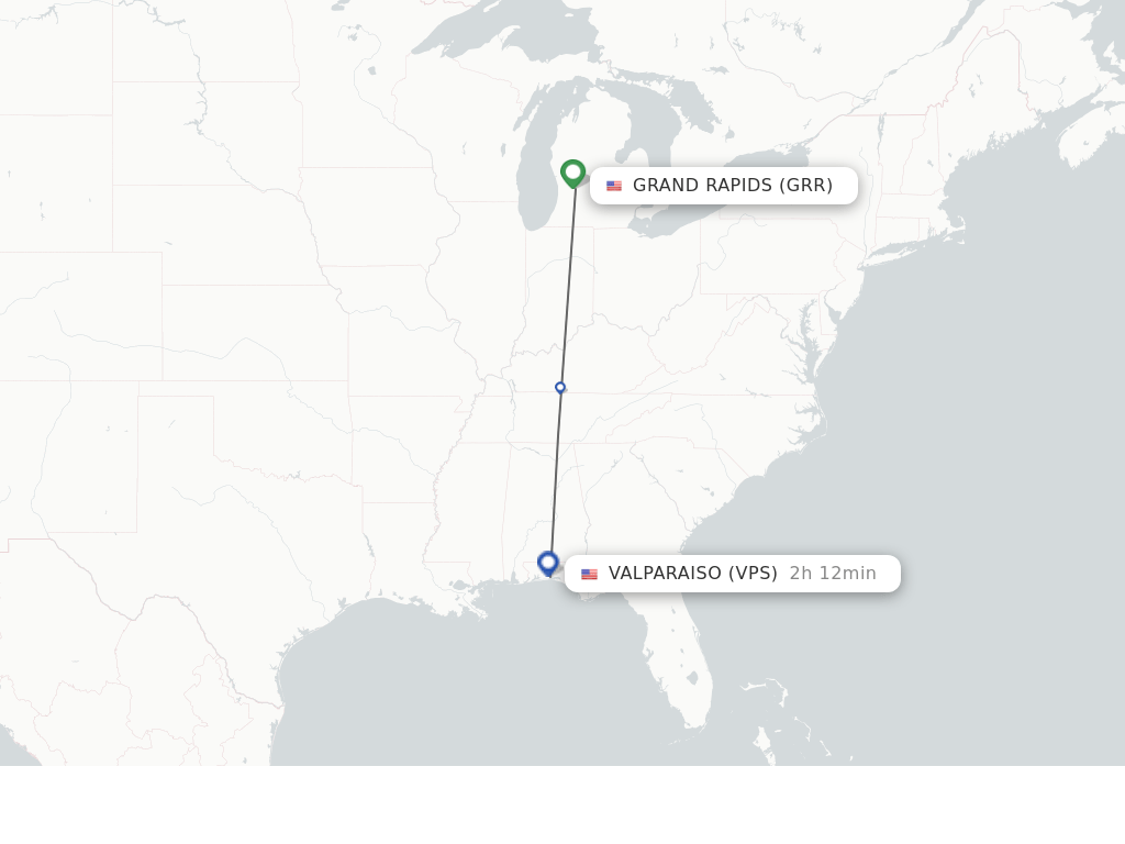 Direct (nonstop) flights from Grand Rapids to Fort Walton Beach