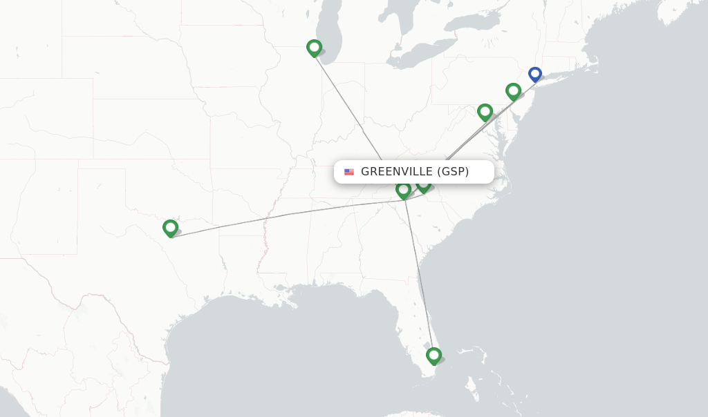 American Airlines flights from Greenville, GSP