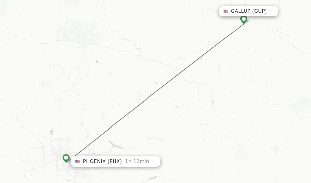 Direct (nonstop) flights from Gallup to Phoenix schedules