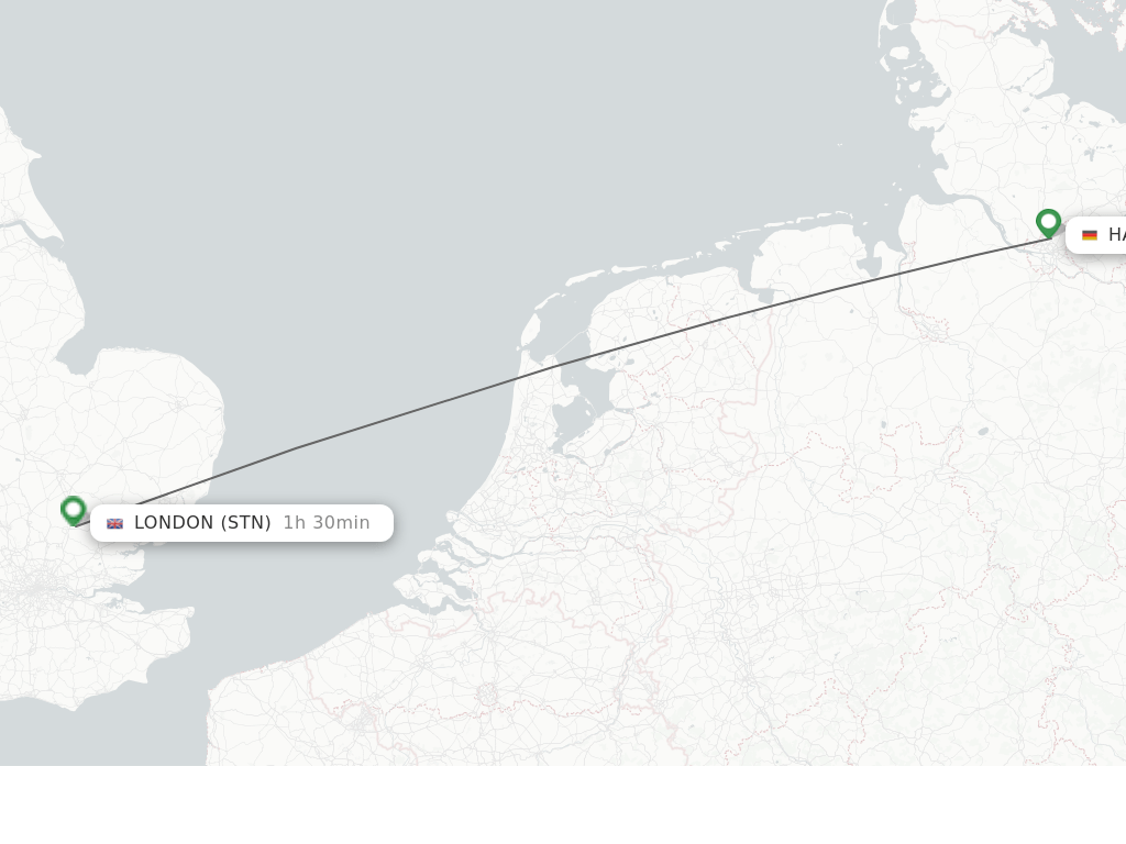 Direct (nonstop) flights from Hamburg to London schedules