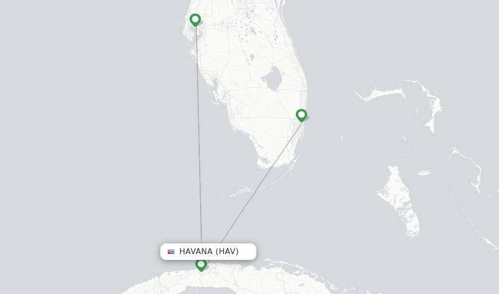 Southwest flights from Havana, HAV