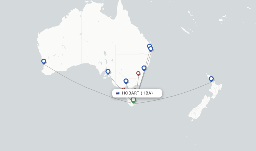 Direct (nonstop) flights from Hobart to Melbourne schedules
