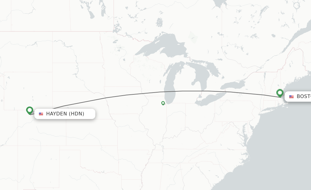 Direct (nonstop) flights from Hayden to Boston schedules