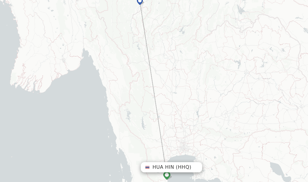 Direct (nonstop) flights from Hua Hin Airport (HHQ)