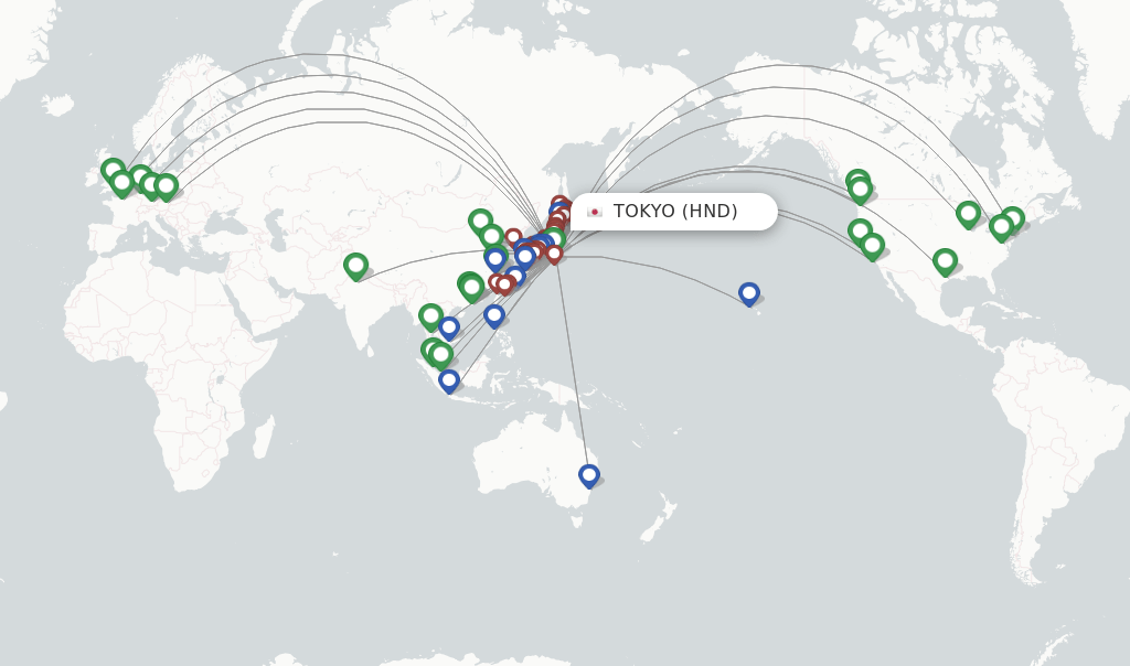 ANA flights from Tokyo, HND