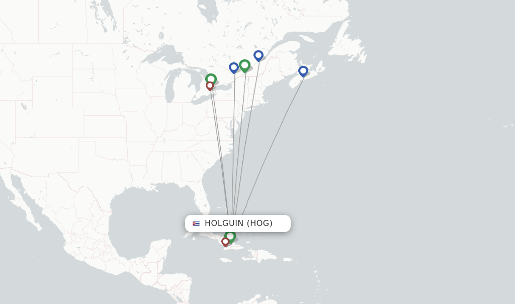 Sunwing Airlines flights from Holguin, HOG